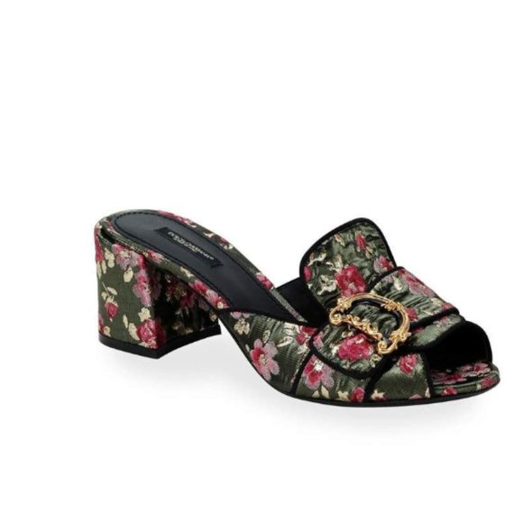 Dolce & Gabbana Floral Slide Mule Sandals Sz.38 - Picture 1 of 11